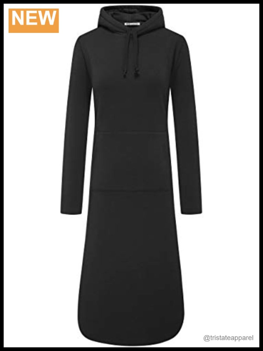 WenVen Womens Long Hoodie Dress Thicken Fleece Lined Pullover Sweatshirt